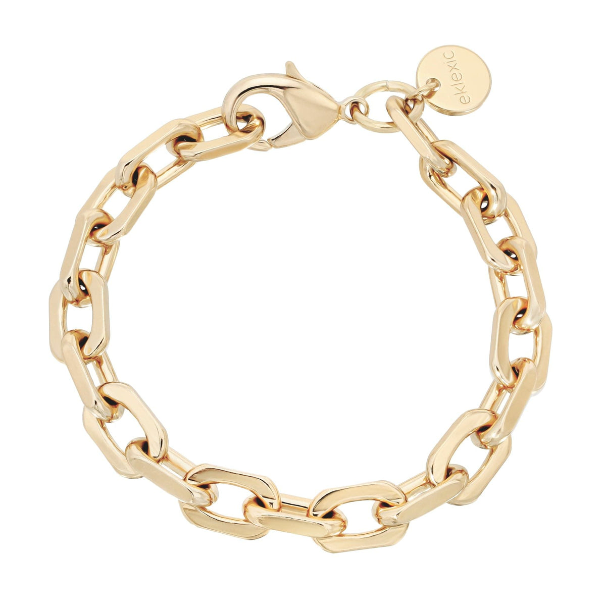 Gold-toned Chain Link Bracelet Lennon Bracelet Stylish Jewelry for Men and Women
