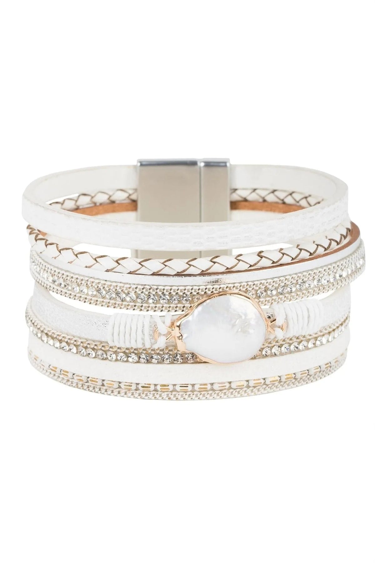 Santorini Pearl Bracelet - White