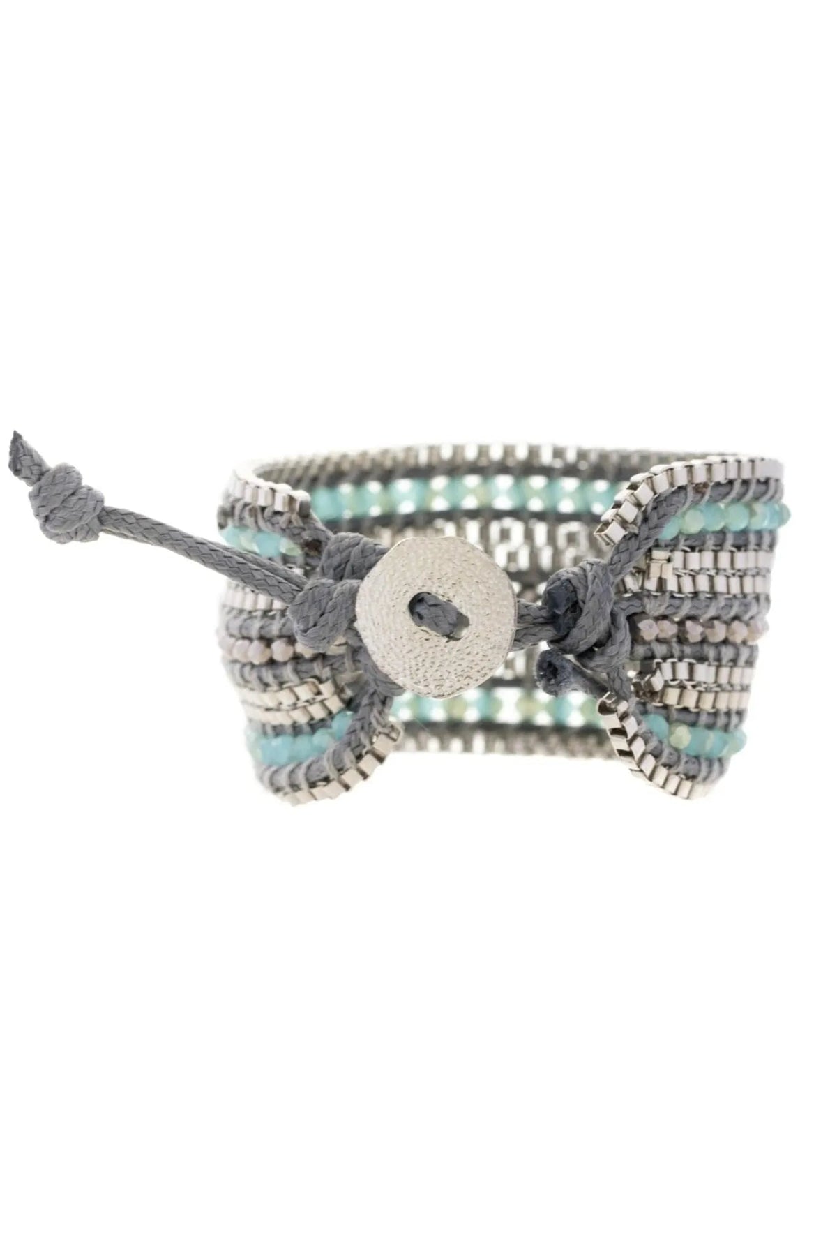 Beaded Layered Bracelet Dark Turquoise