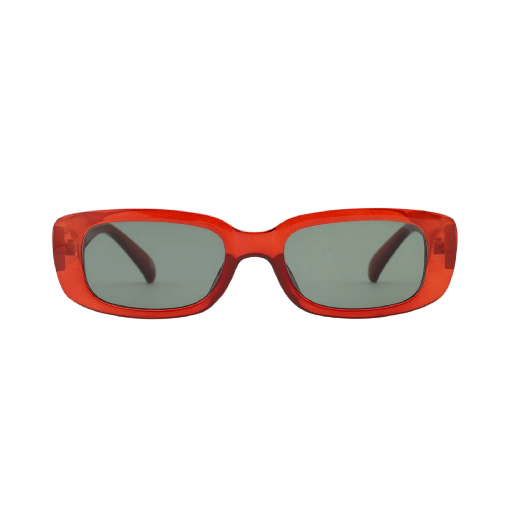 Sad Eyewear Bouquet rectangle sunglasses in blood red with black tinted lenses