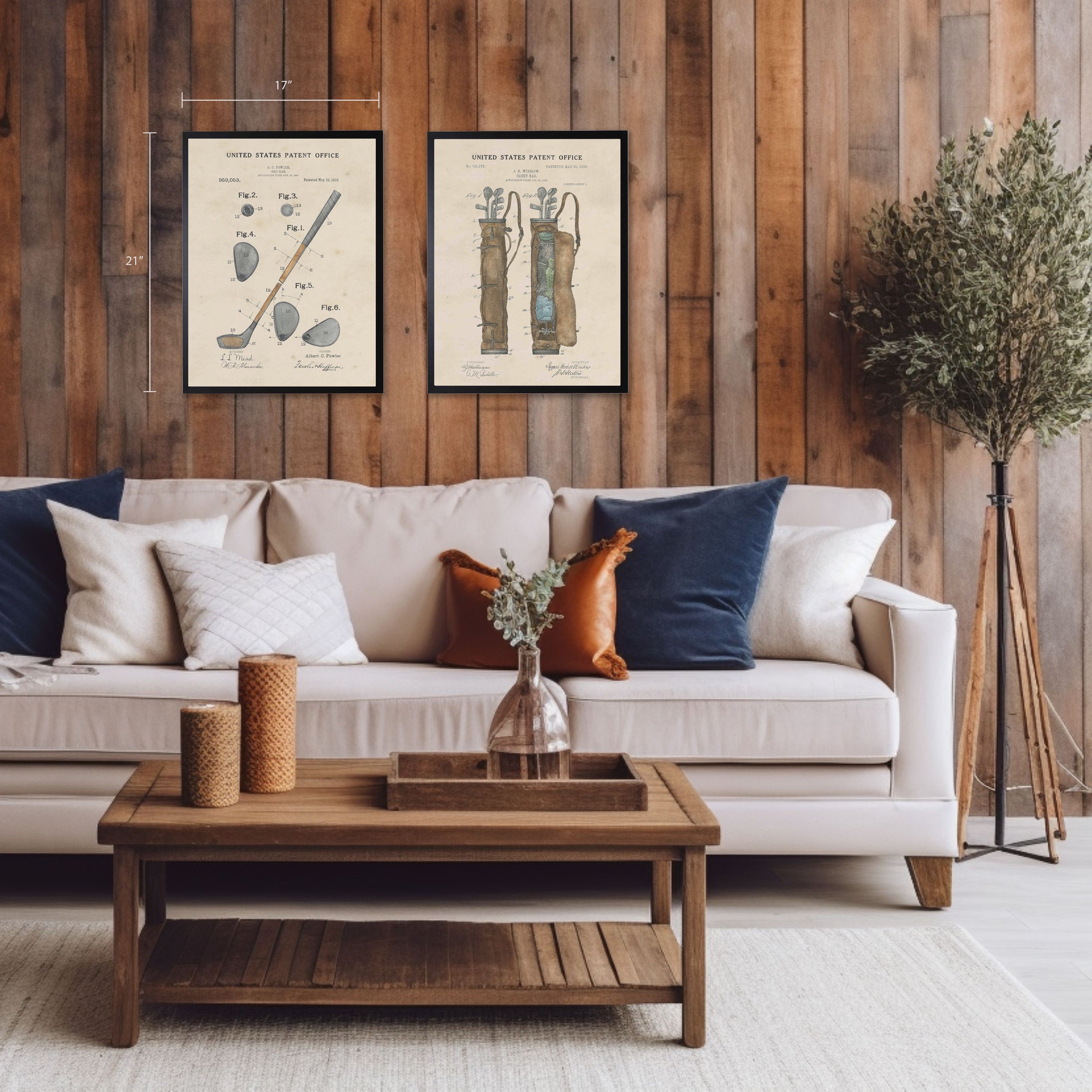 Golf Club Patent in Black Frame