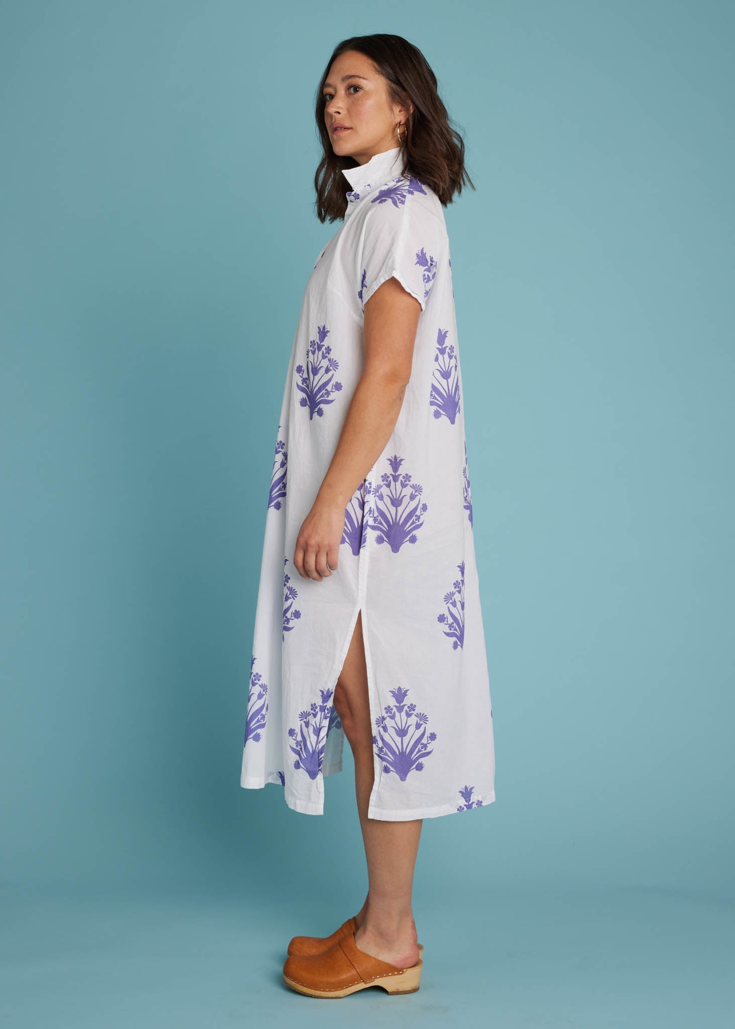 Scout Caftan - Cameo Floral Coastal Purple 5 - Side 