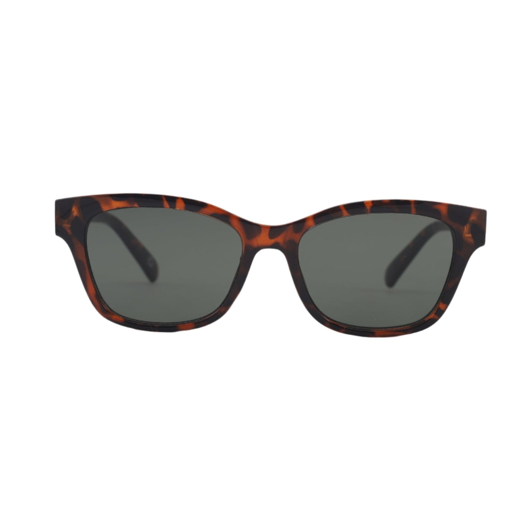 SAD Eyewear Pony wayfarer rectangle sunglasses in tortoiseshell with tinted olive UV protection lenses