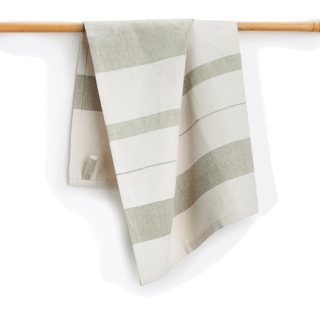 STRIA - Set of 2. Handwoven Kitchen Towels - Cotton - Fair Trade - Artisan Made