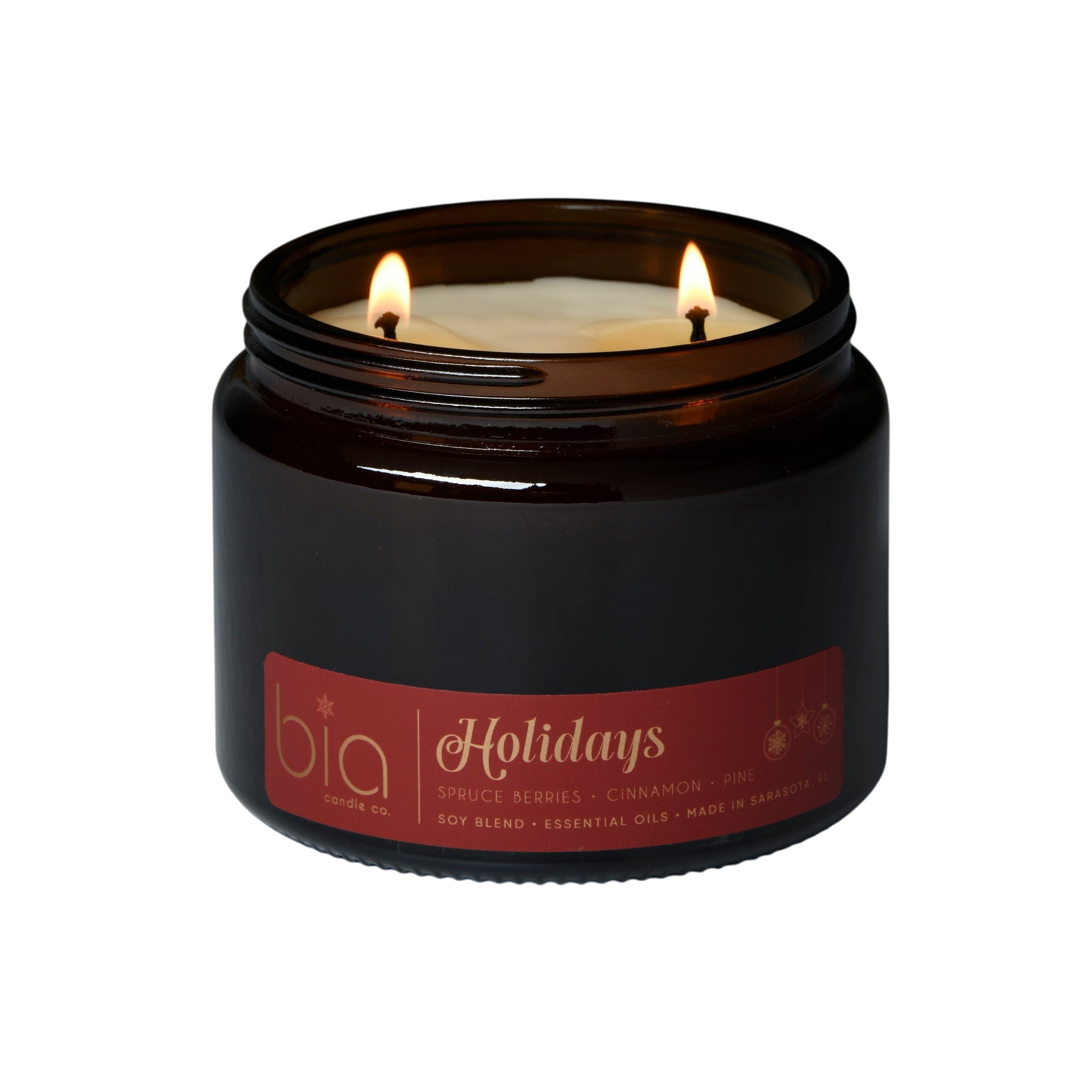 Holidays Christmas Soy Blend Candle — Orange Peel, Cinnamon & Vanilla