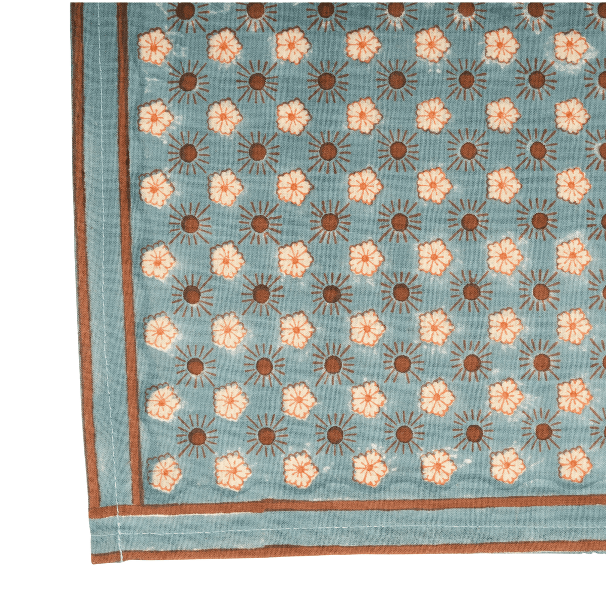 Flaxfield- Blue Hand Block-Printed Cotton Placemats Set of 4