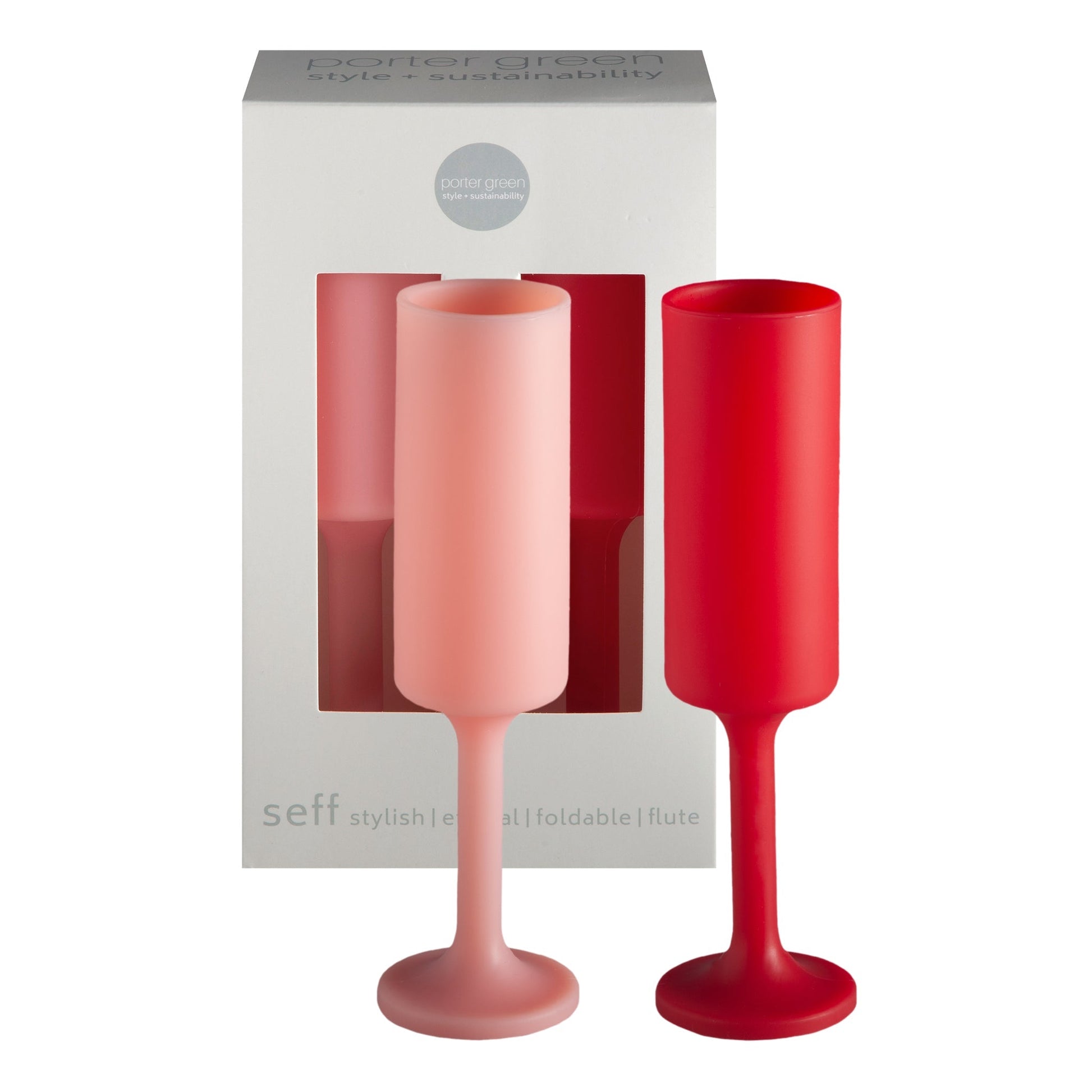 cherry + blush | seff | unbreakable silicone champagne flute | porter green, champagne flutes, unbreakable champagne flutes, champagne flute glasses, coloured champagne glasses, champagne flutes australia