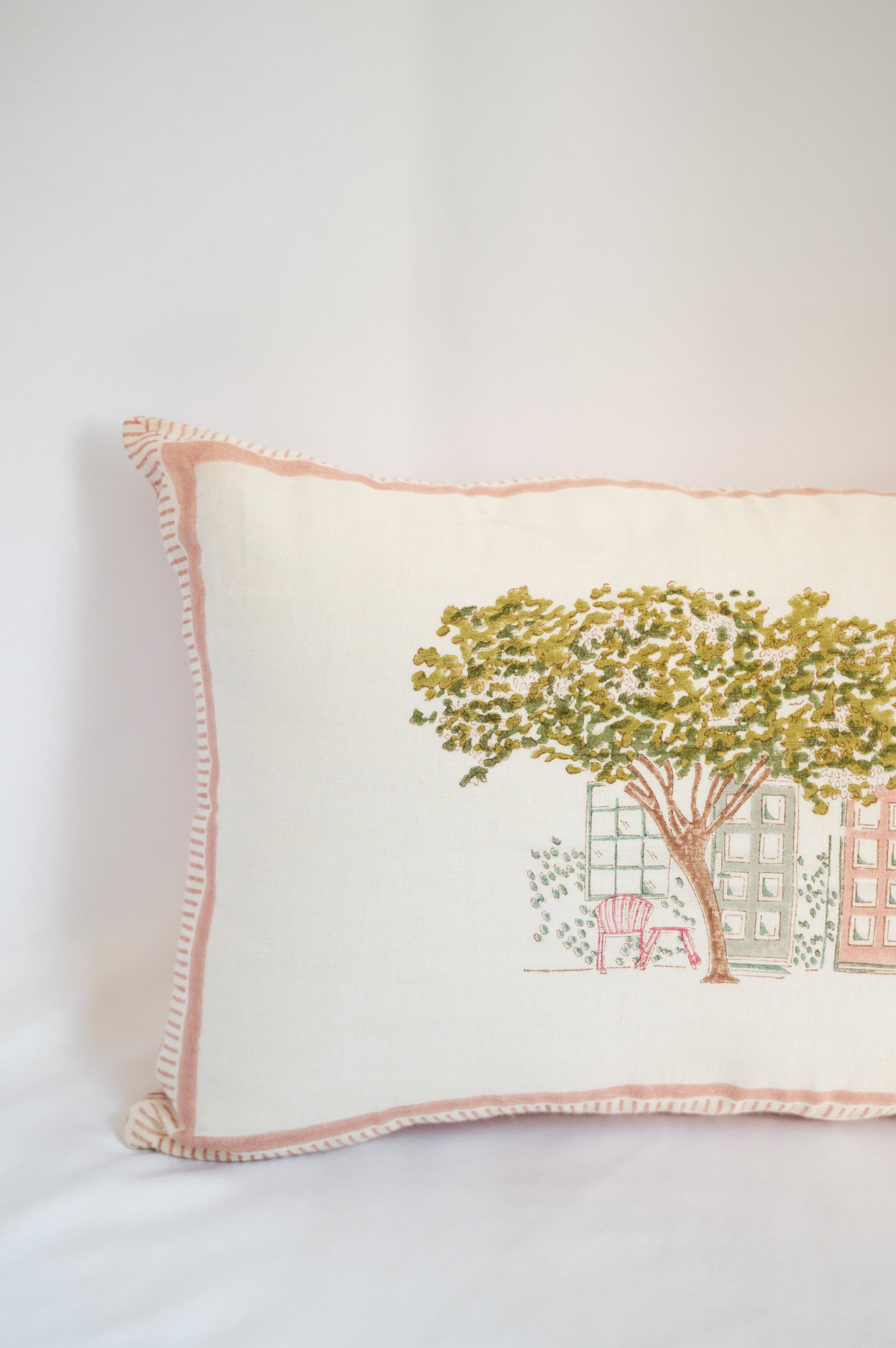 decorative hand block printed cushion cover 14x20
