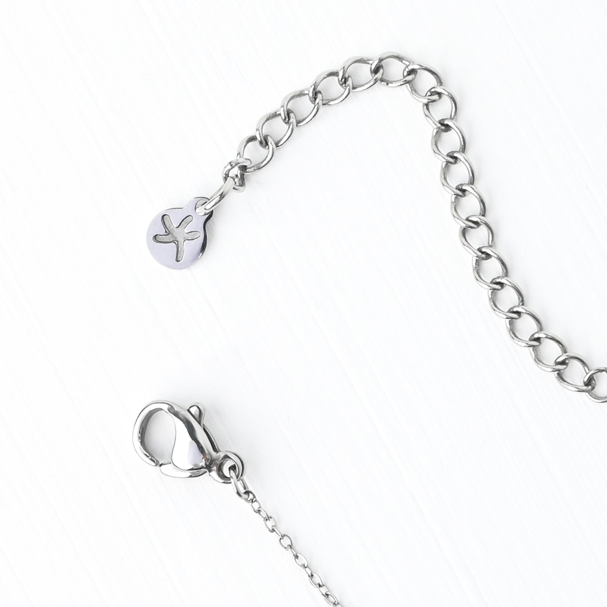Silver plated necklace chain, starfish logo, ocean necklace, women's jewelry, fair trade business 