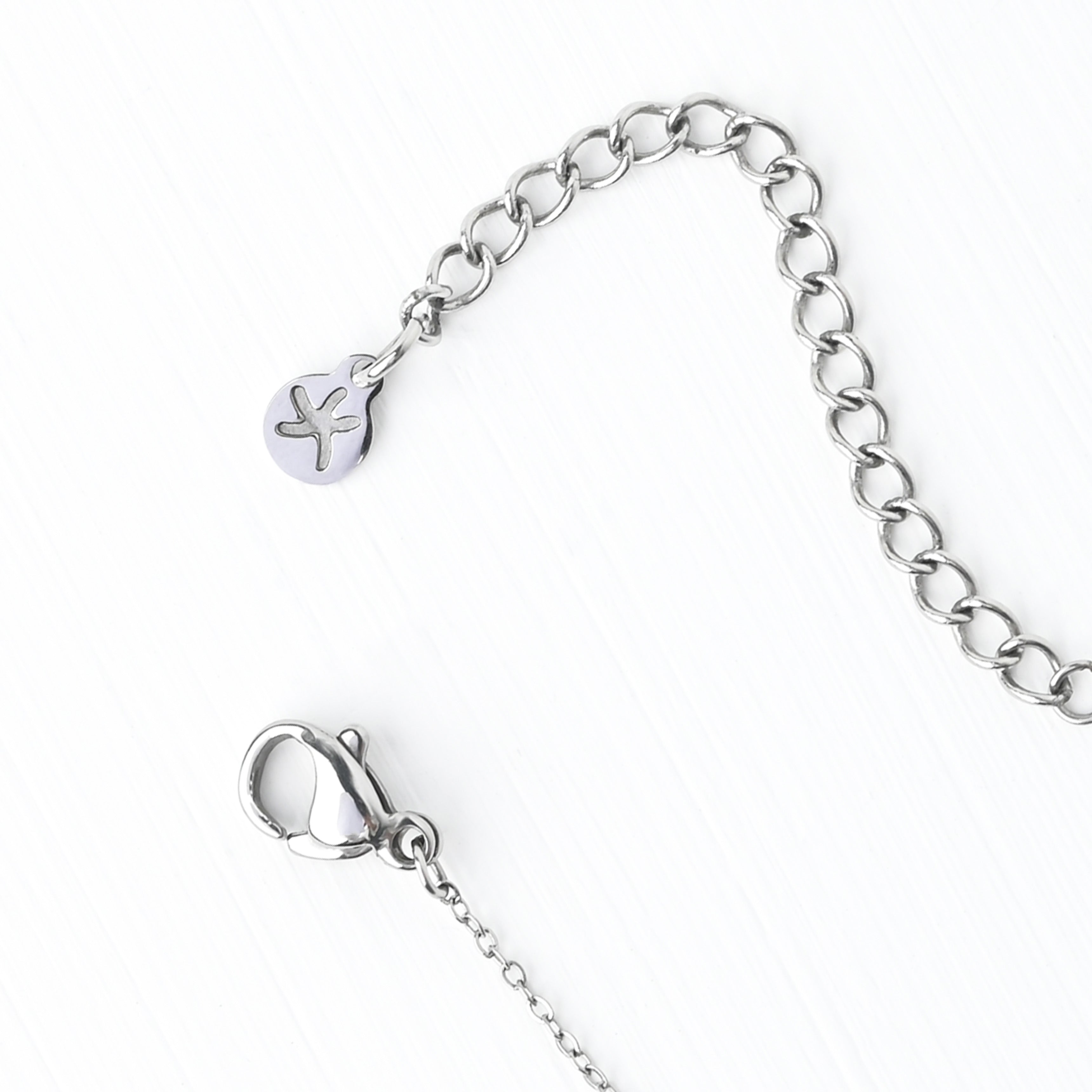Silver plated necklace chain, starfish logo, ocean necklace, women's jewelry, fair trade business 