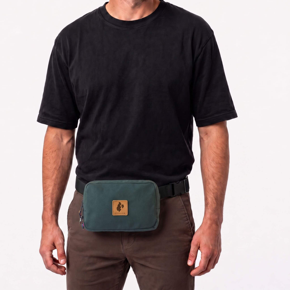 Canvas Crossbody Belt Bag Pouch, The Everywhere Belt Bag #color_green