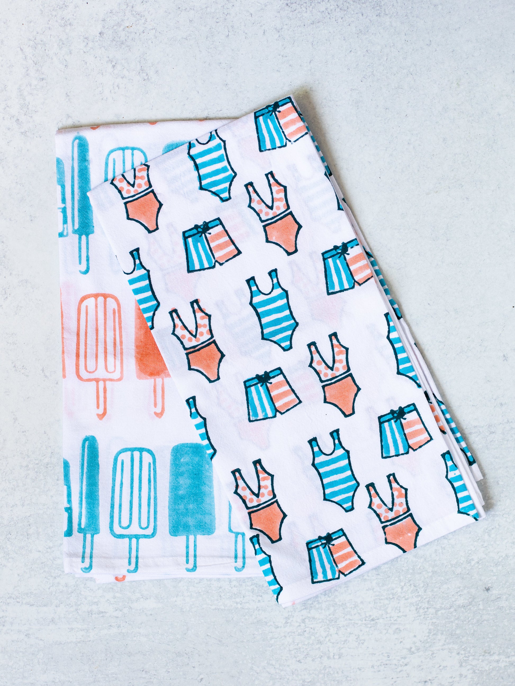 Tea Towel - Popsicles, Saltwater & Melon - The Mended Company