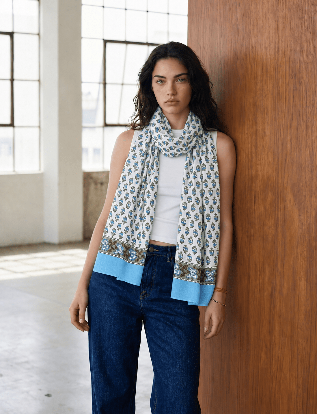 Blue Buti Scarf - Passion Lilie