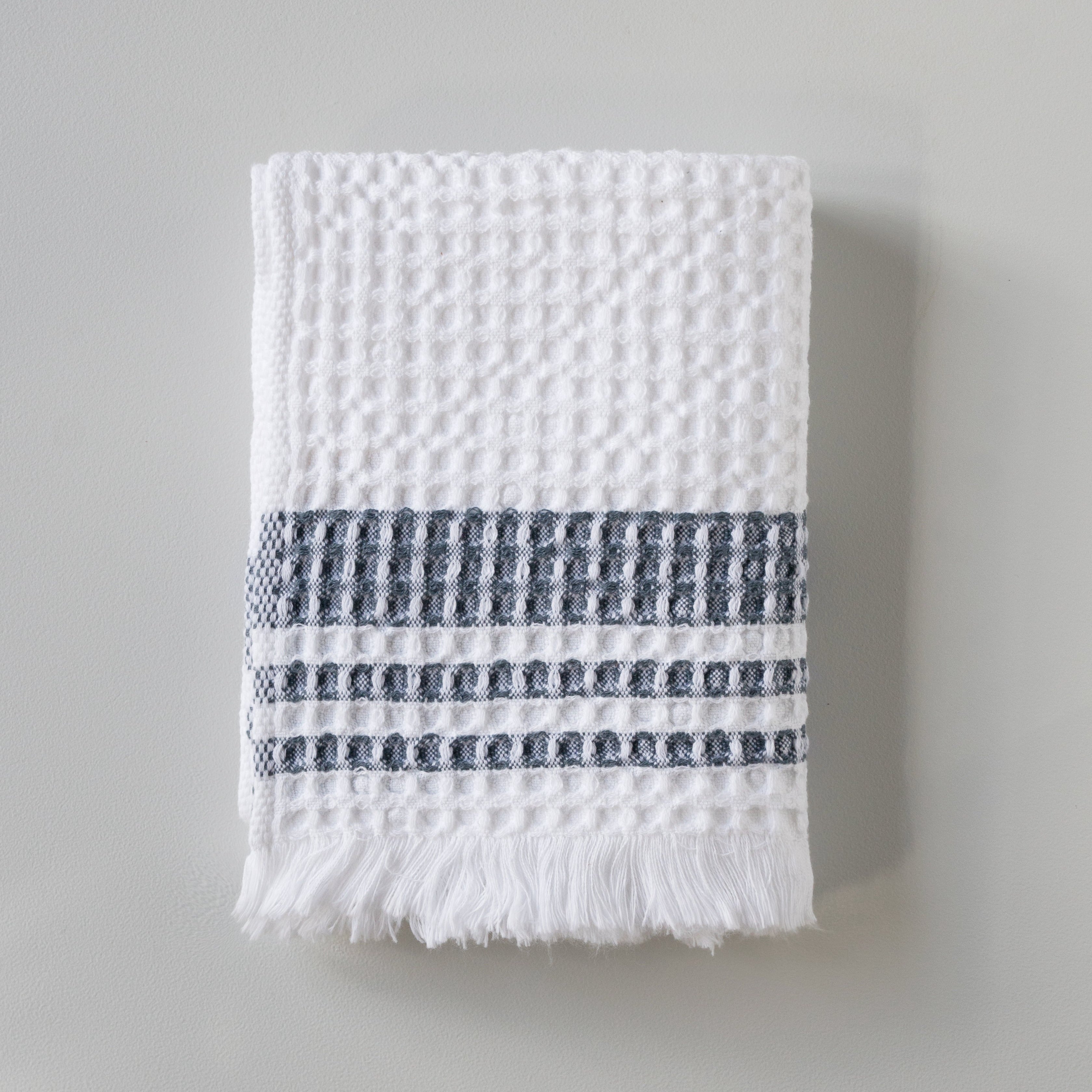 S/2 Organic Belgian Waffle Hand Towel - Thumbnail 3