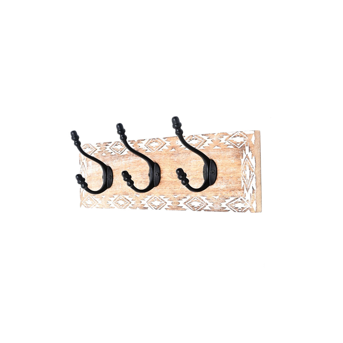 White Wash Wall Hook | Mango Wood |  Wooden Hook for Décor