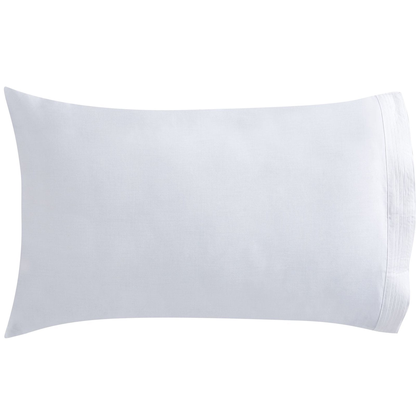 ASP-521-X_1|Luxurious white cotton pillowcase featuring elegant pintuck pleat detailing, perfect for a fresh and inviting bed.