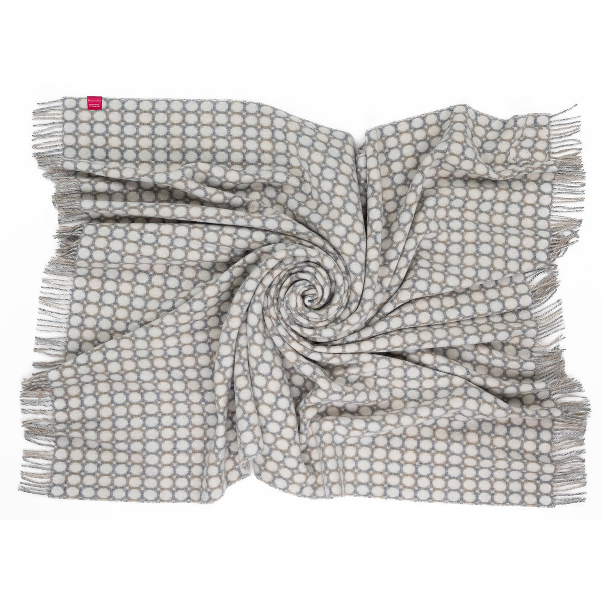 Southampton Home Merino Wool Medallion (Natural)-Throws and Blankets-[bar code]-Prince of Scots