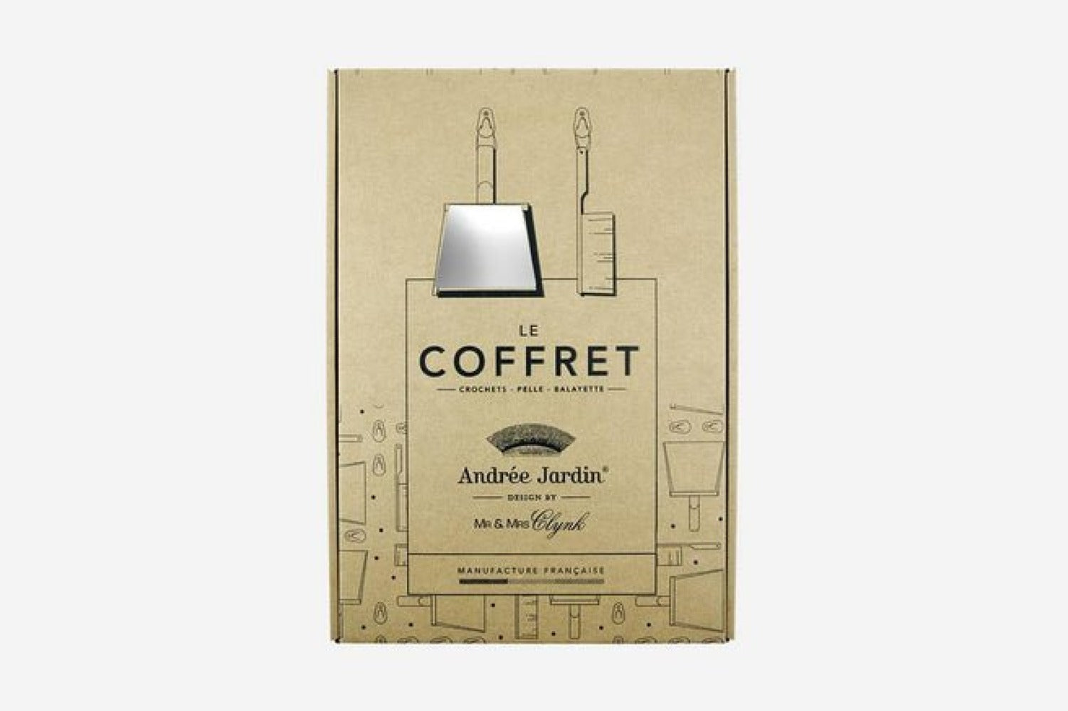 Andrée Jardin Mr. and Mrs. Clynk Black Dustpan & Natural Broom with Wall Hooks Andrée Jardin andree-jardin-mr-and-mrs-clynk-black-dustpan-natural-broom-with-wall-hooks - French Dry Goods