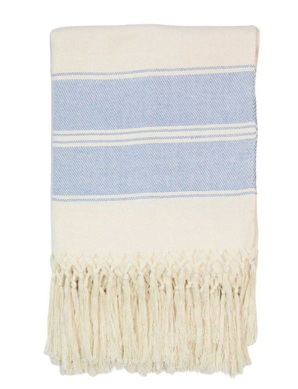 Throw Blanket in Blue Stripes - Passion Lilie