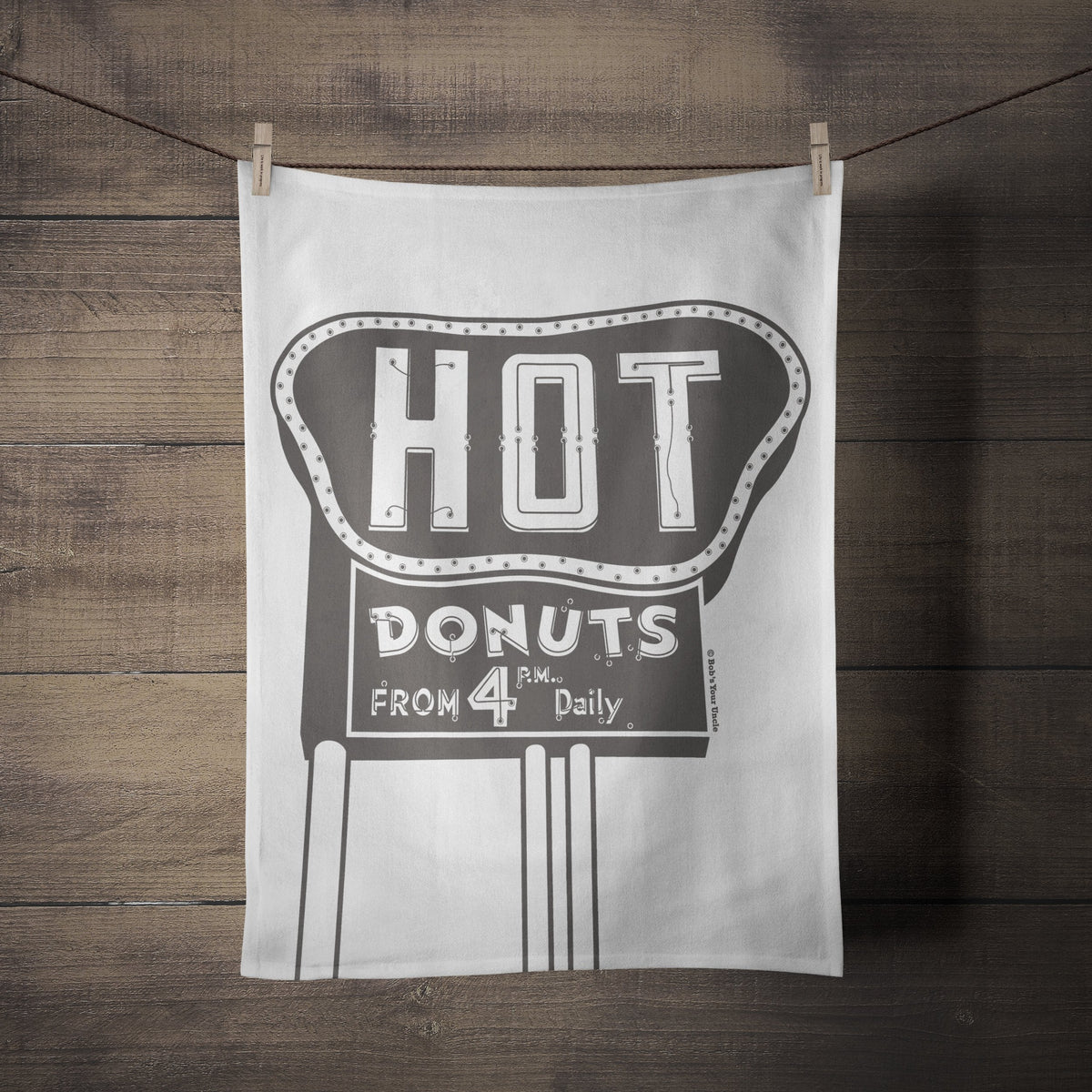 Vintage Hot Donuts Tea Towel-Dining and Entertaining-Bob's Your Uncle-Prince of Scots