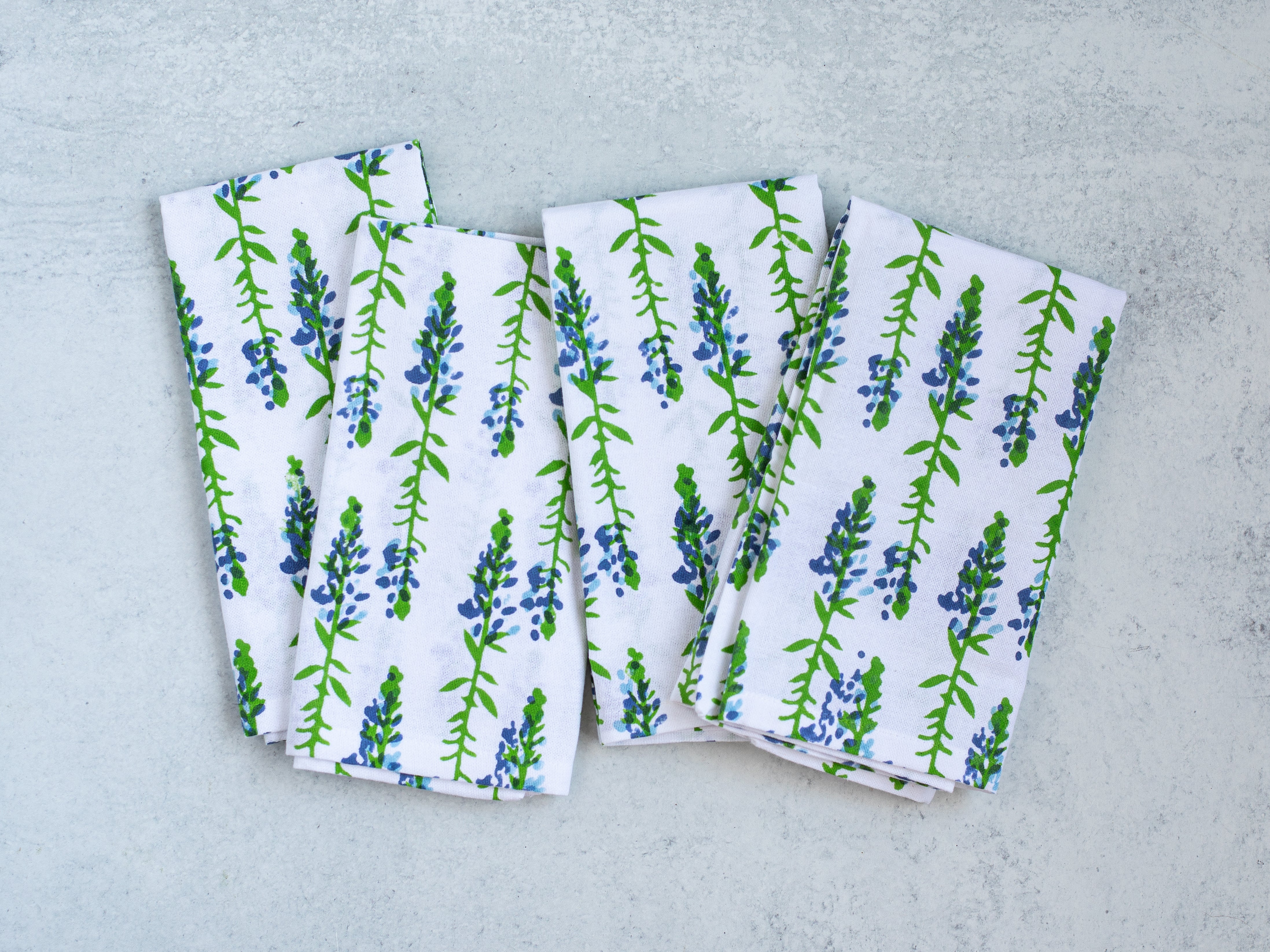Organic Napkins (set of 4) -  Bluebonnet