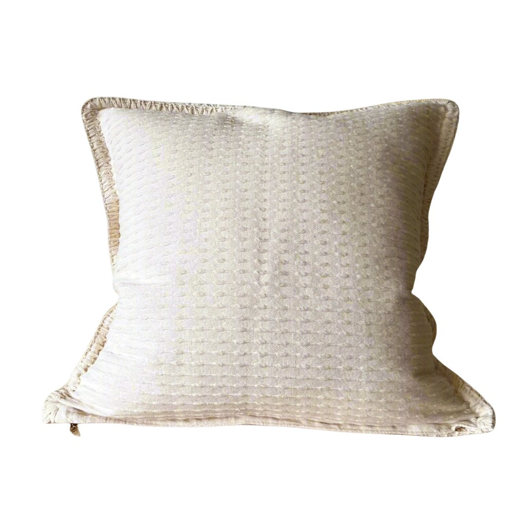 Cotton Blanket Stitch Pillow