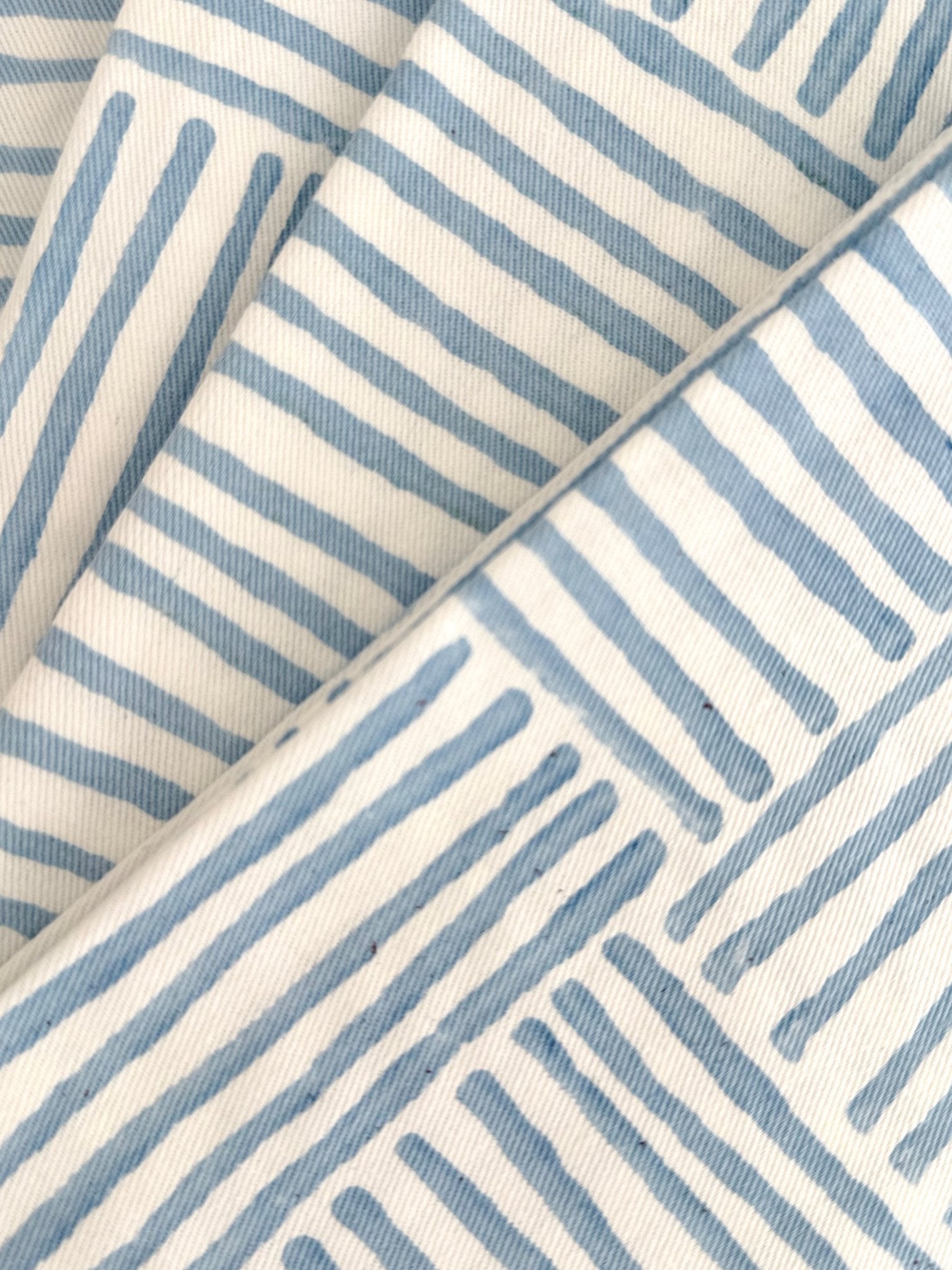 Organic Napkins (set of 4) - Stripe, Uniform Blue - The Mended Company