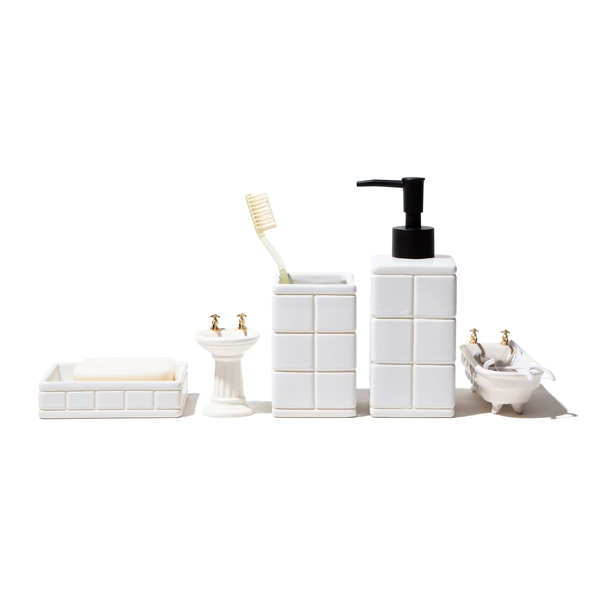 Ceramic Bath Ensemble Soap Dispenser Design By Puebco 4