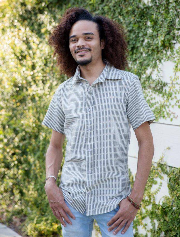 Antonio Men's Button Down Shirt - Passion Lilie - Fair Trade - Sustainable Fashion