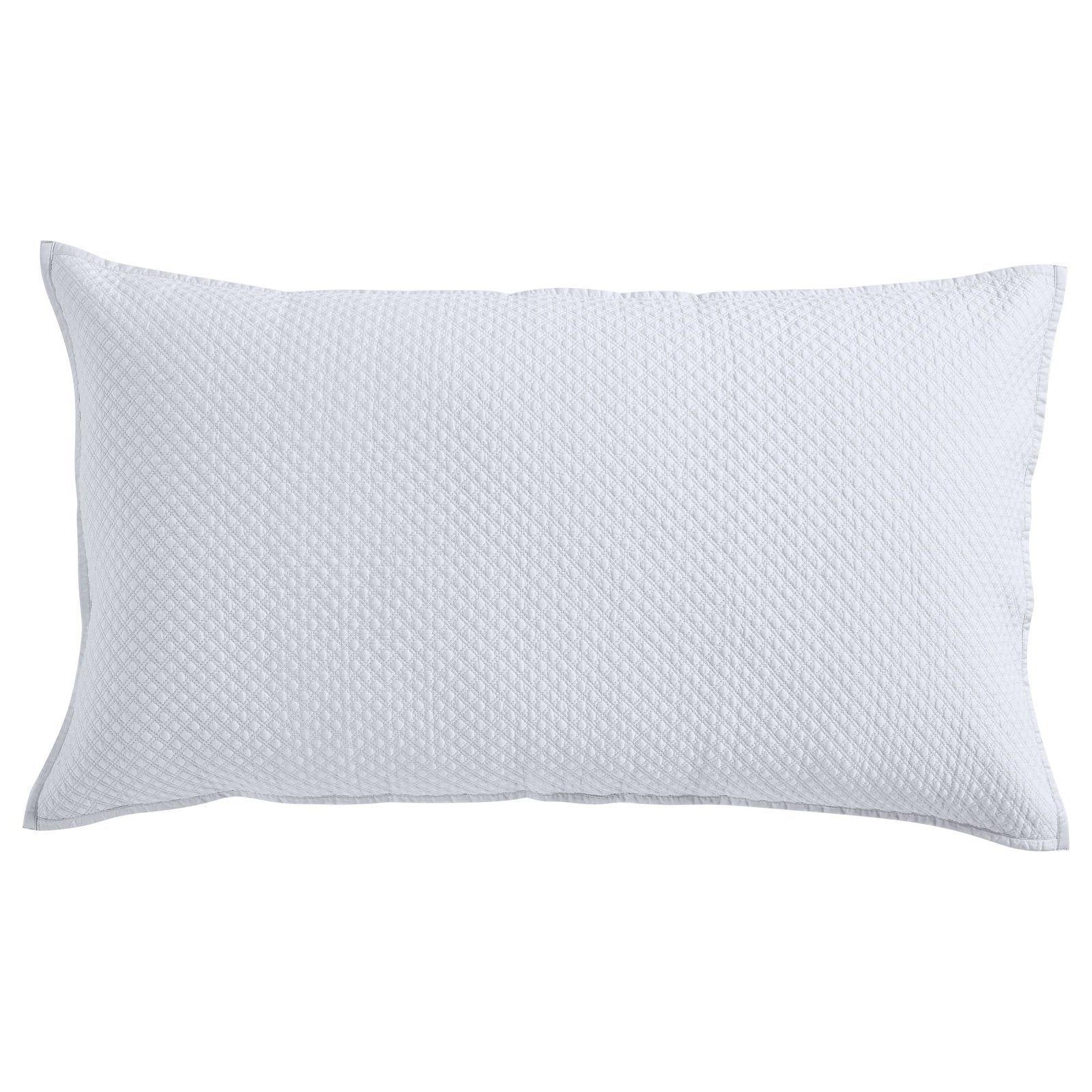 KS-200-2036_2|White textured diamond-quilted duvet cover with subtle pattern. Fresh, clean, and classic bedding for a timeless room.