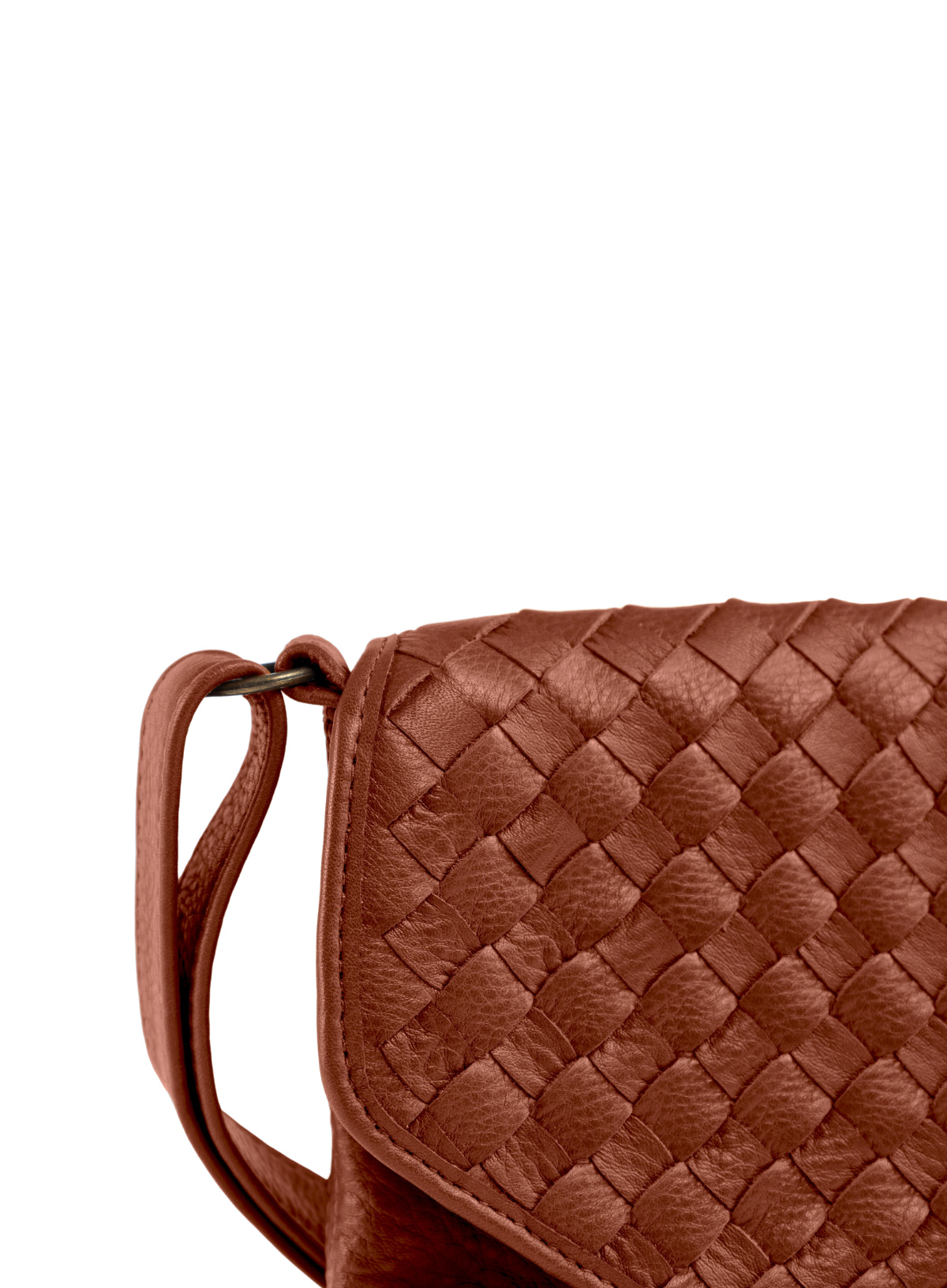 envelope crossbody in brown from our spring collection side view.