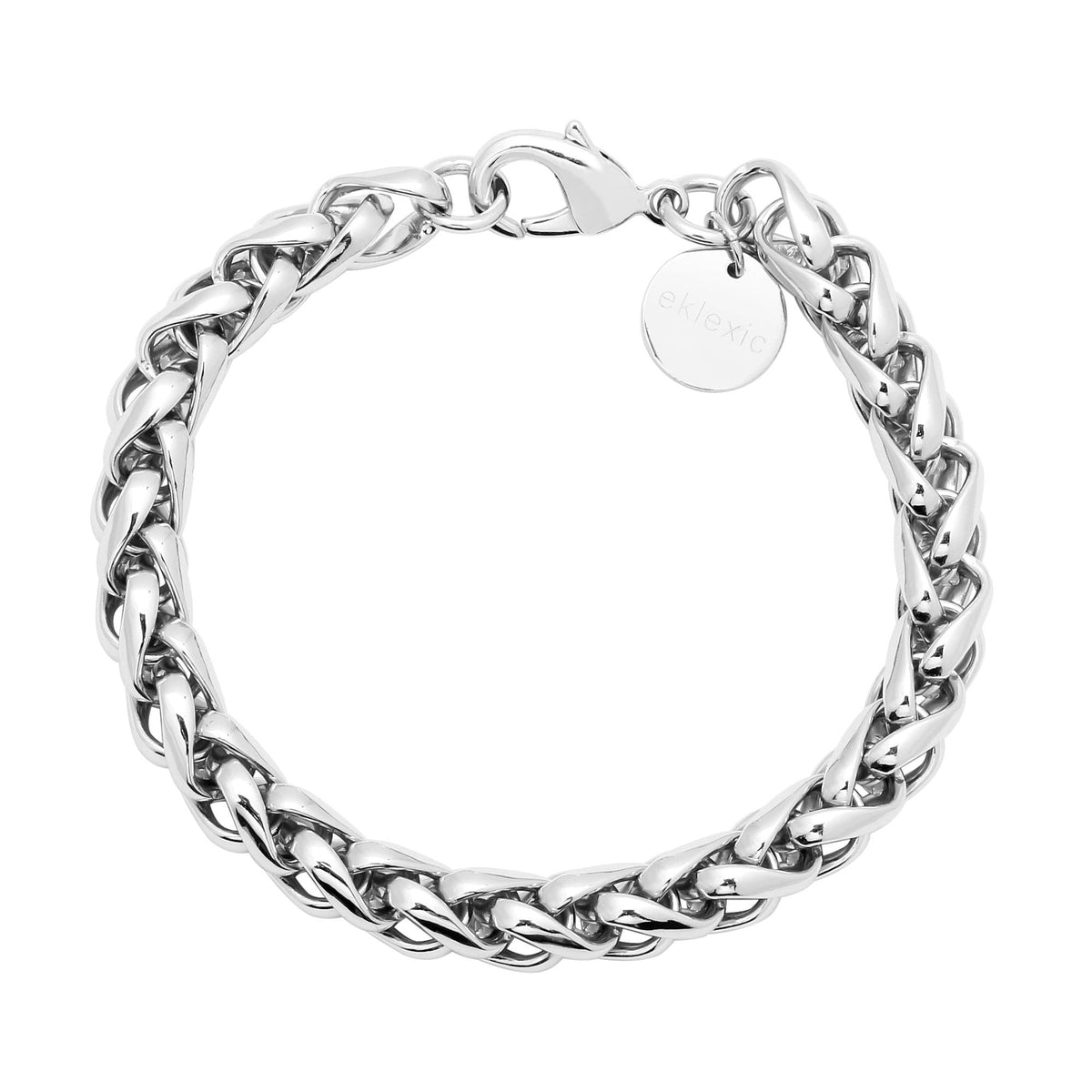 Silver braided chain bracelet from the Esmé Bracelet collection, perfect for nice looks