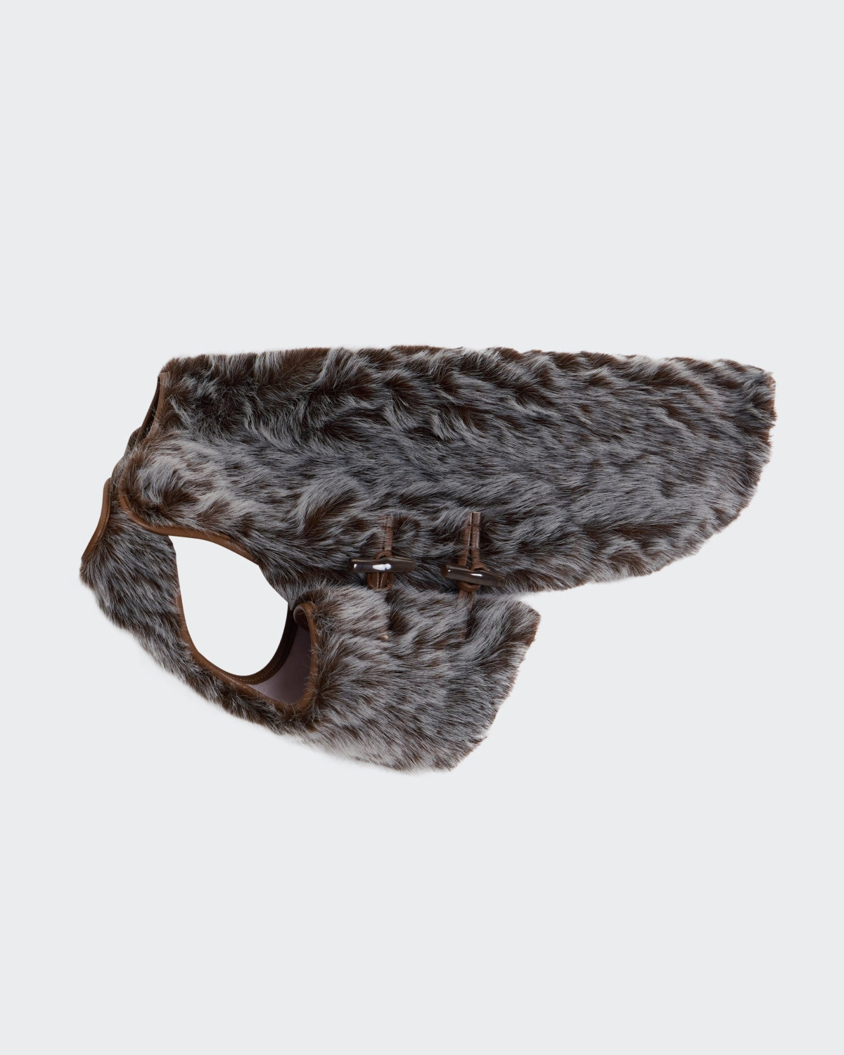 Mocha purple faux fur dog coat — The Pastoris by Cave Canem