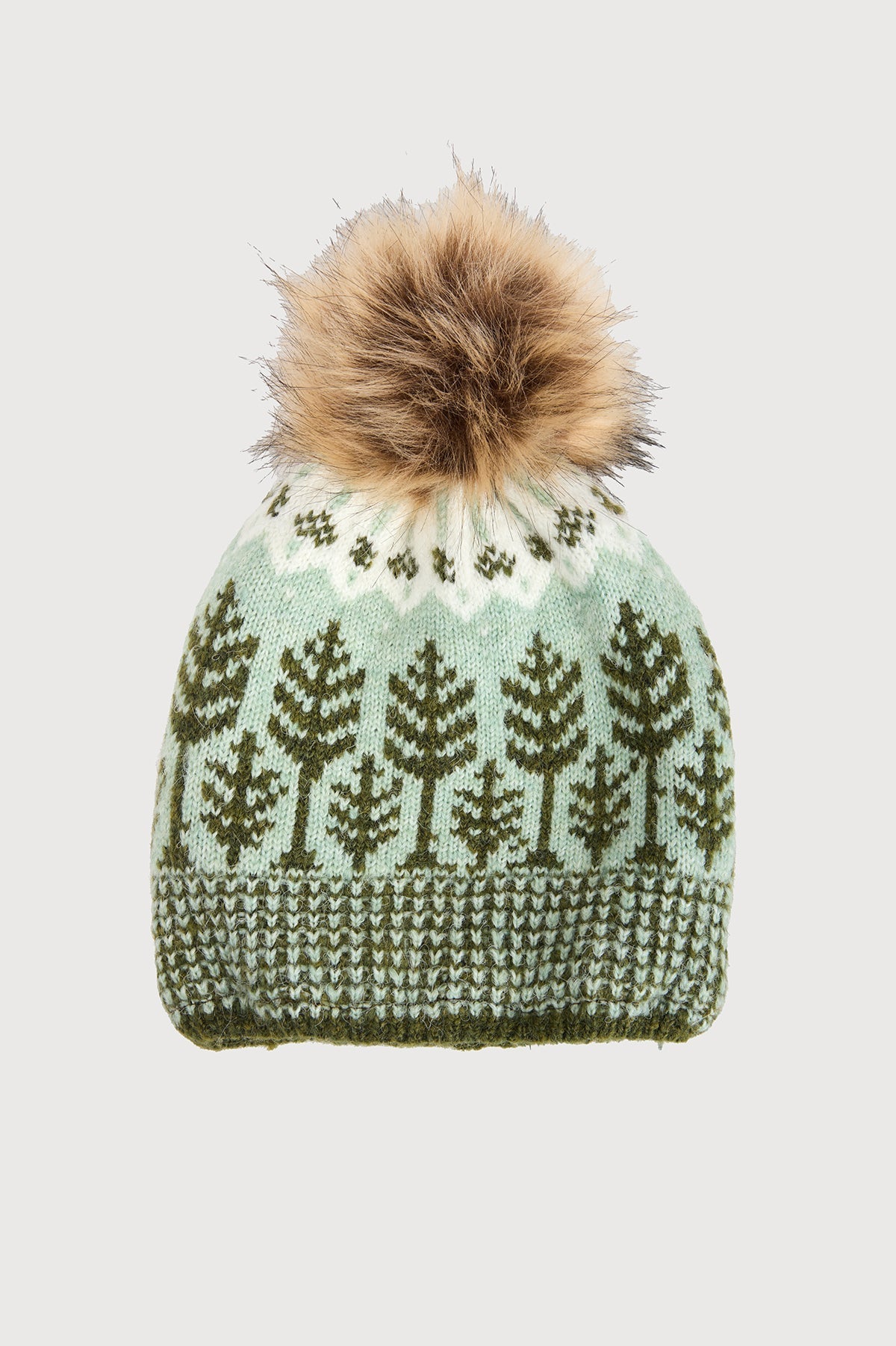 Fair Isle Forest Snow Hat - Moss