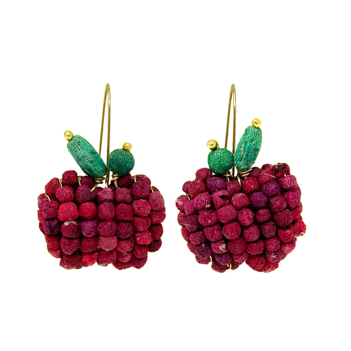 Kantha Apple Earrings