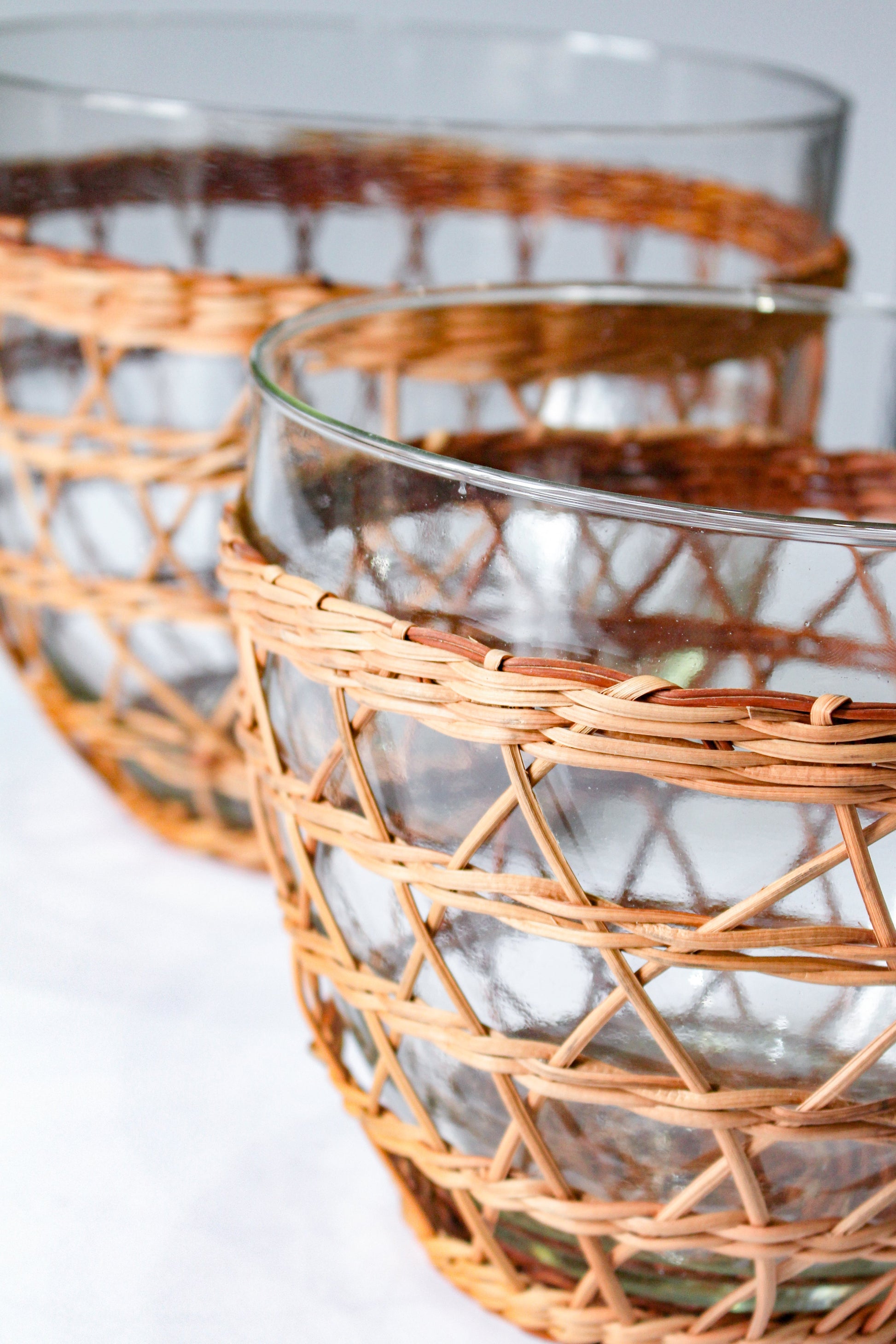 Rattan Cage Salad Bowl Medium Glass Rattan Kitchen_Dinnerware Plates Rhone IMG_8622