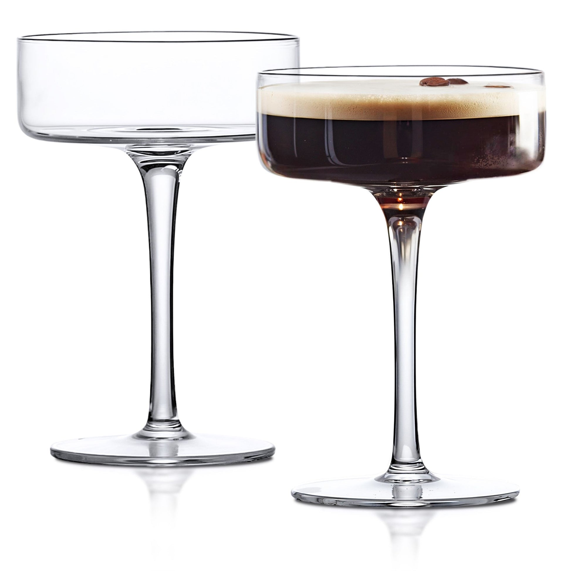 Clear Cocktail Martini Coupe Glass 6.5oz Set of 2 or 4