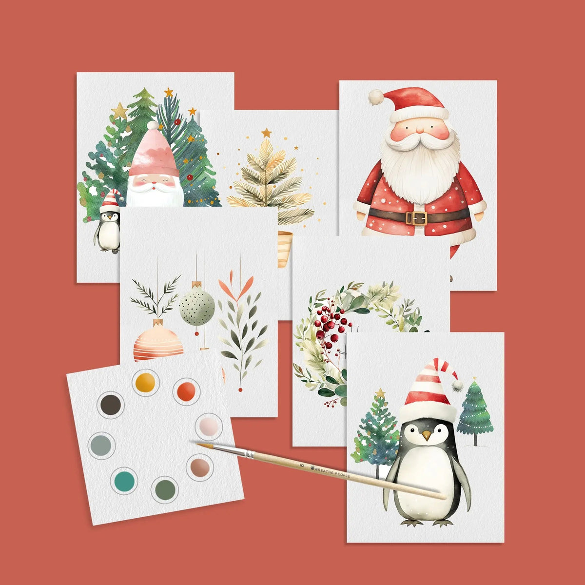 Holiday Collection: All-in-One Watercolor Art Prints + Postcards