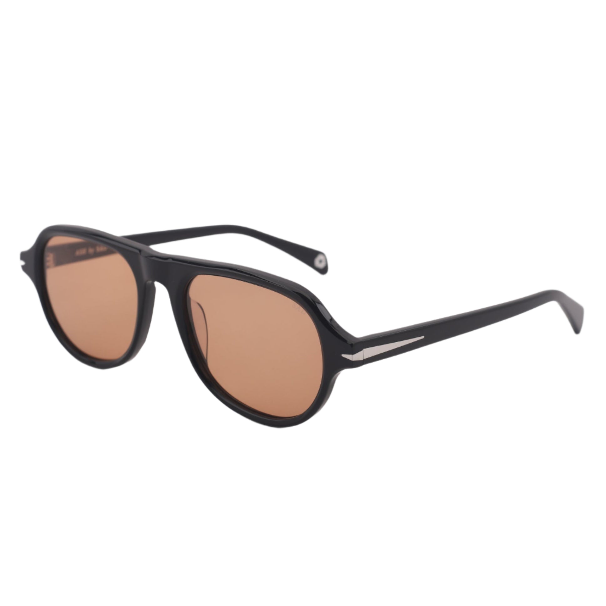 SAD Eyewear Ash premium square sunglasses in black with tinted bronze UV protection lenses
