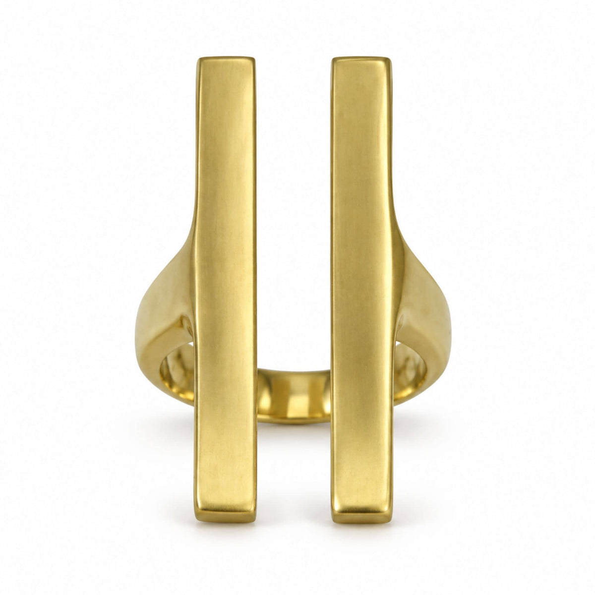 Parallel Double Band Brass Ring | Simba
