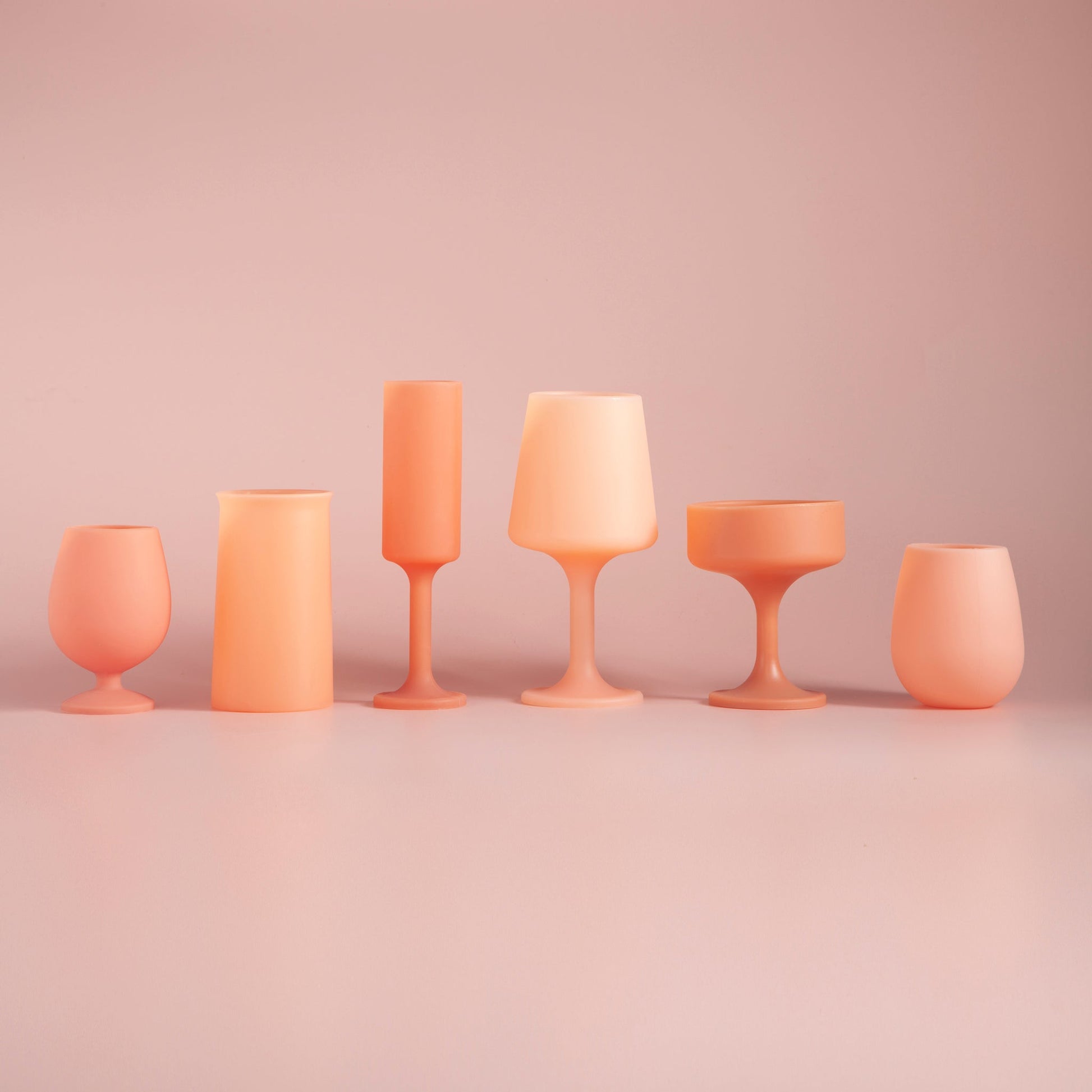 terra + peach | stegg | silicone unbreakable highball glasses - porter green | style + sustainability