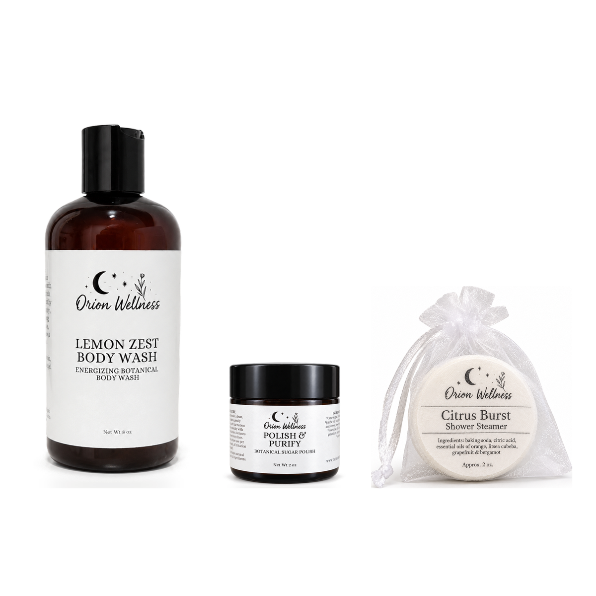 Cleanse + Polish Shower Ritual complete set with current shower steamer