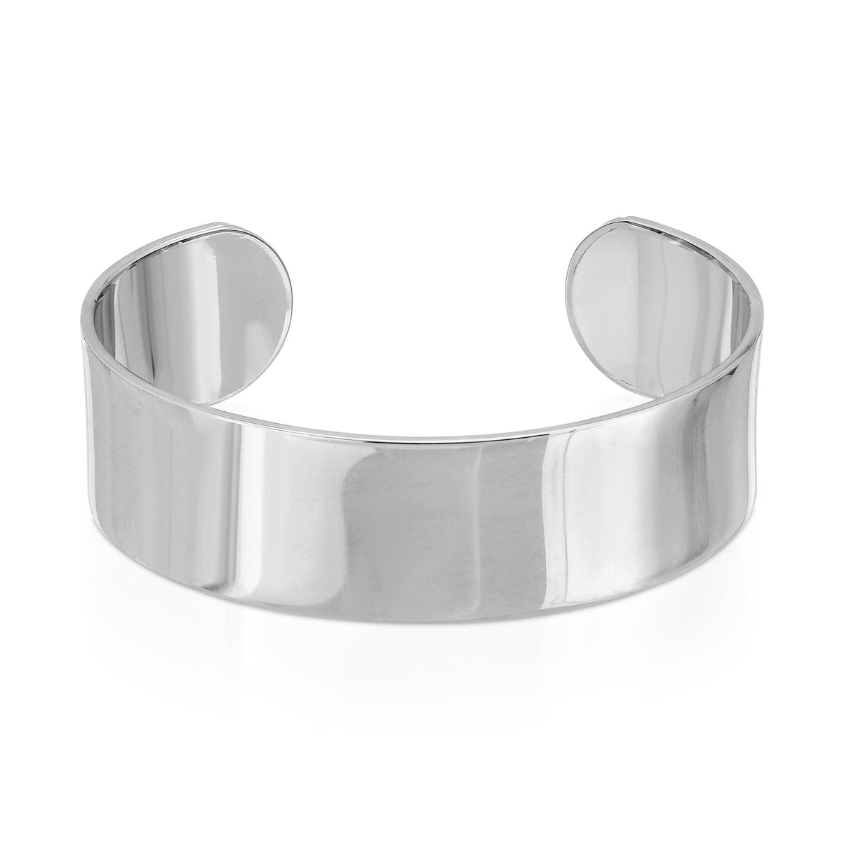 Shiny silver cuff bracelet for Men s 3/4 Inch Cuff style and cool look