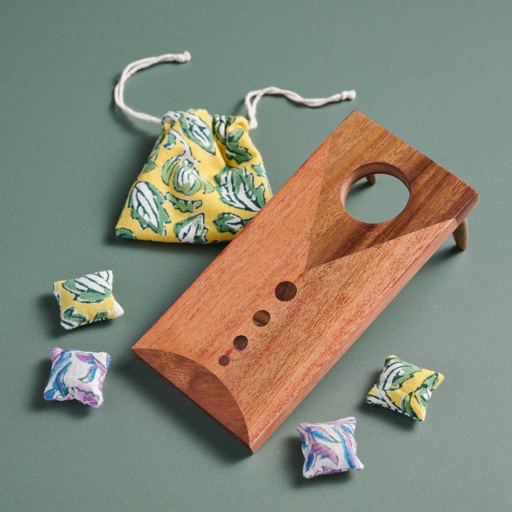 Wood Tabletop Cornhole Game - Ten Thousand Villages