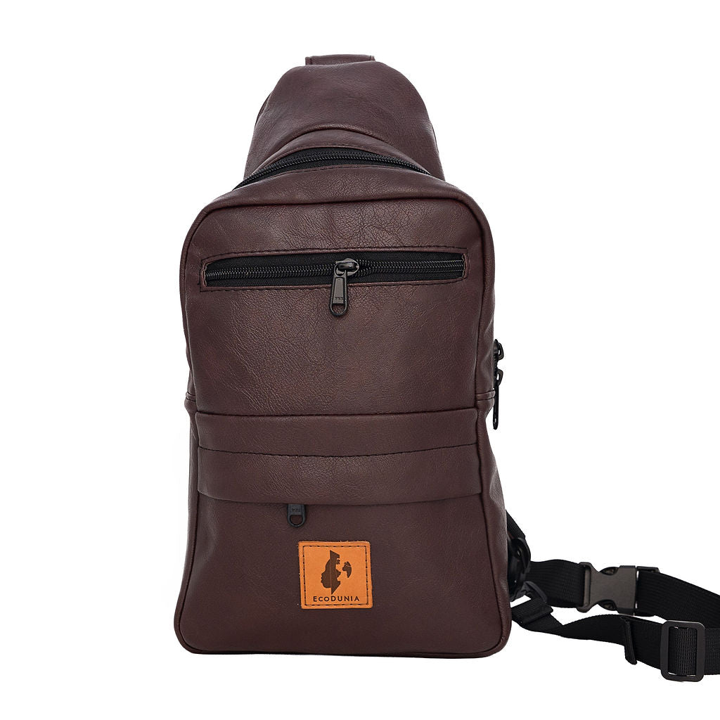 Umoja plum vegan leather men crossbody sling bag #color_plum