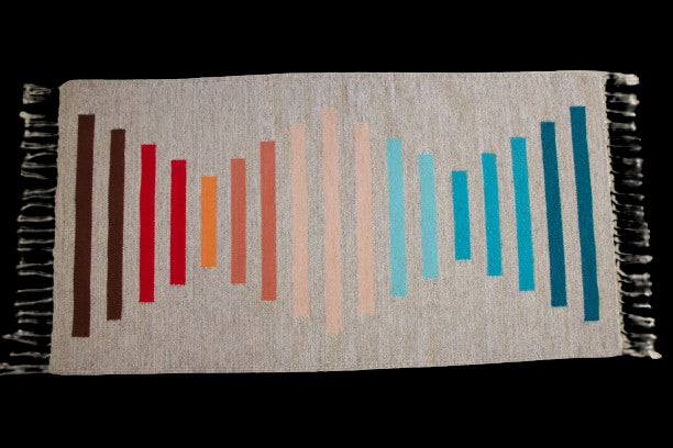 LOOM Imports handwoven ethical flat weave wool rugs. B Corp certified, women owned, fair trade, natural sustainable materials. 