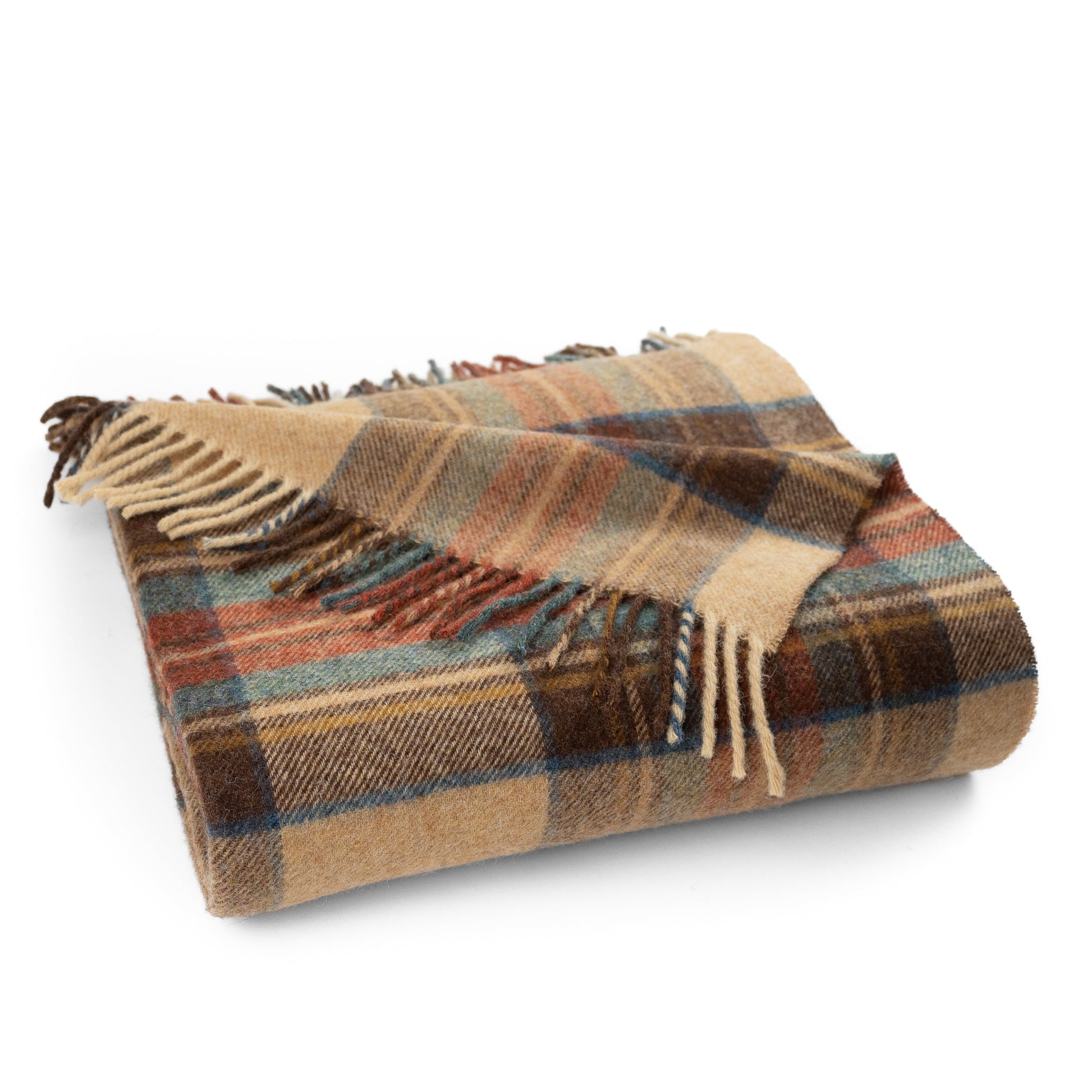 Highland Tweeds Shetland Lambswool Throw (Antique Dress Stewart)-Throws and Blankets-[bar code]-Prince of Scots