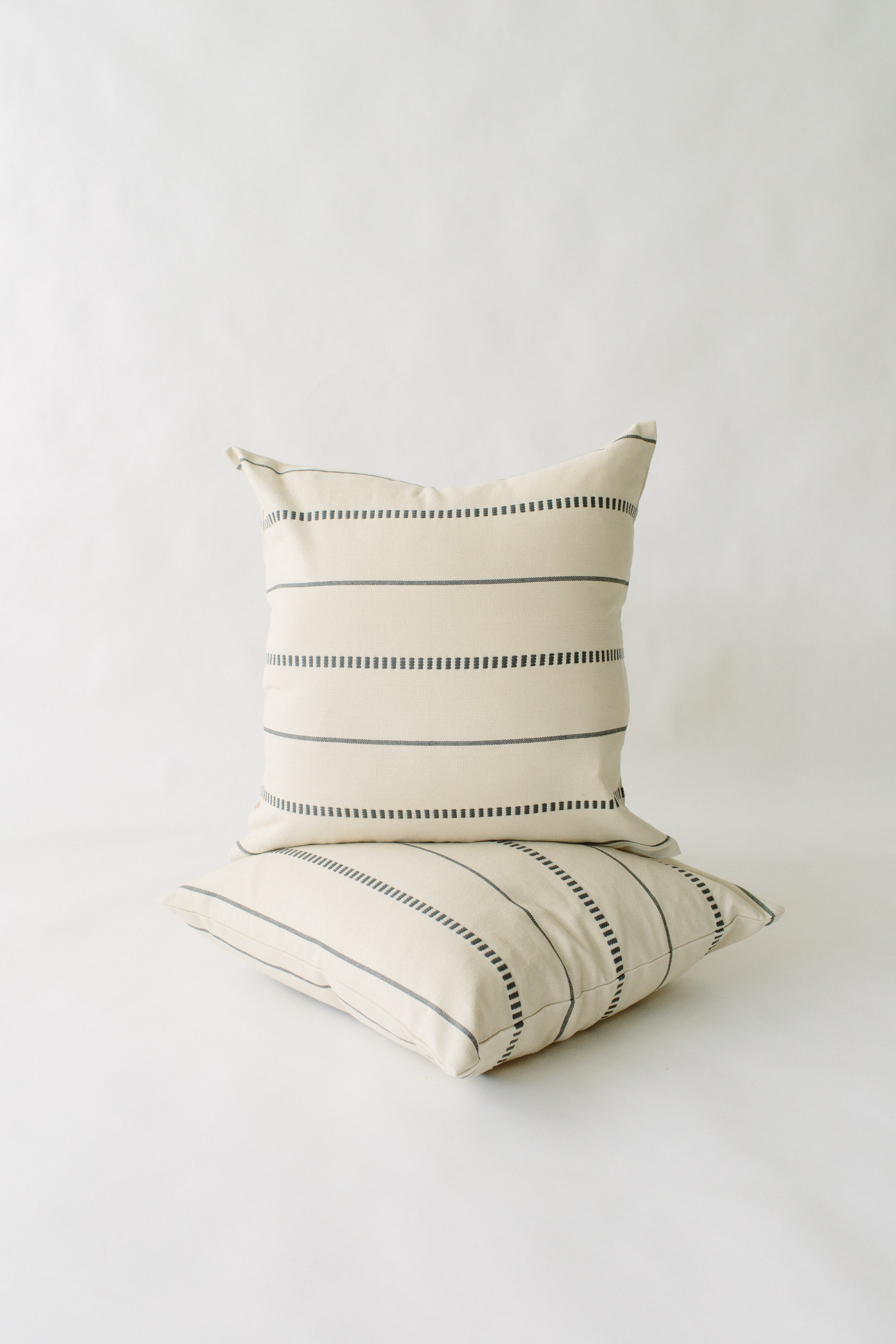 LOOM Imports Cream & Gray Brocade Pillow cover