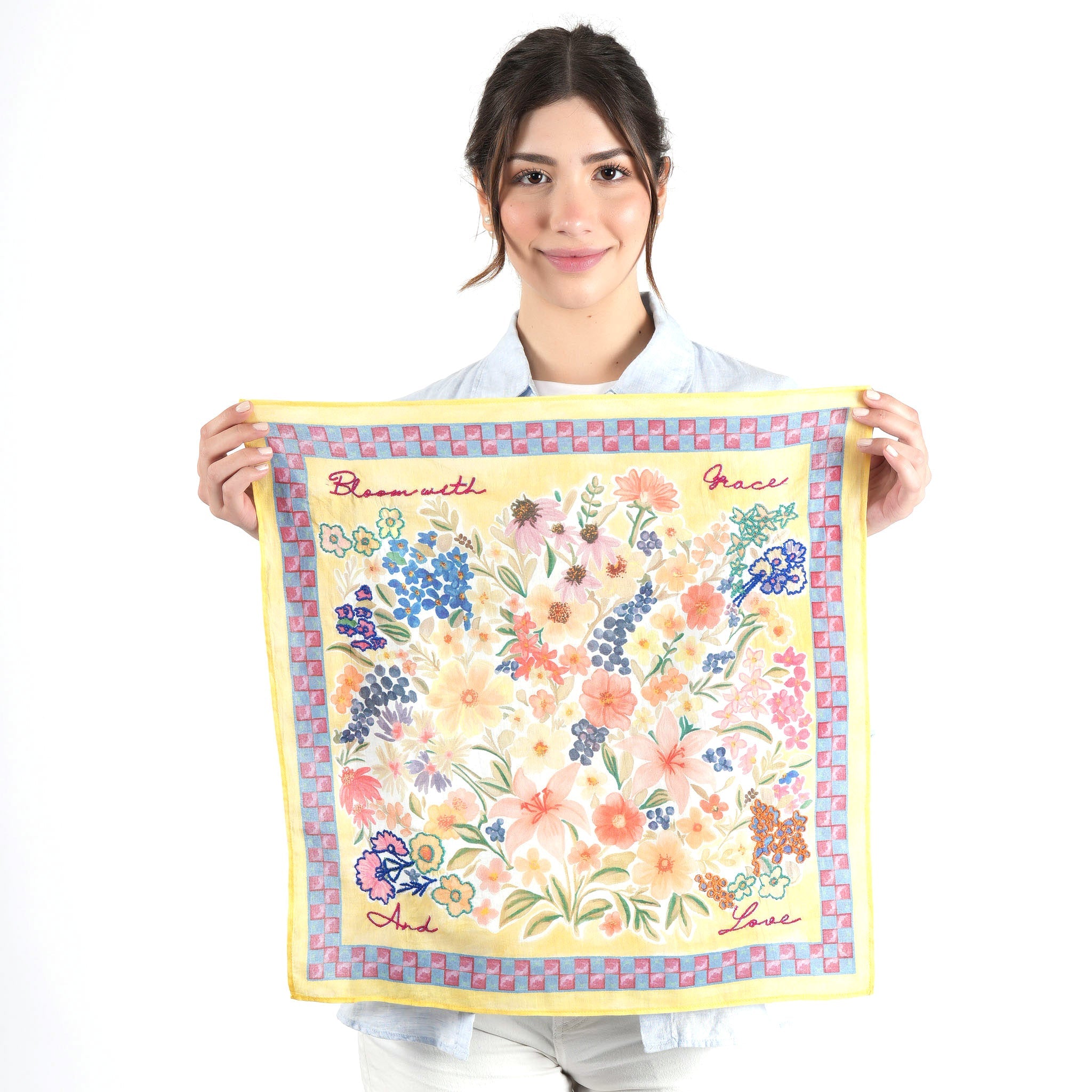 Bloom with Grace and Love Bandana - Yellow