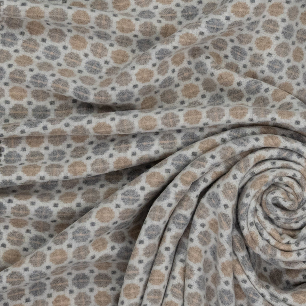 Southampton Home Merino Wool Medallion (Natural)-Throws and Blankets-[bar code]-Prince of Scots